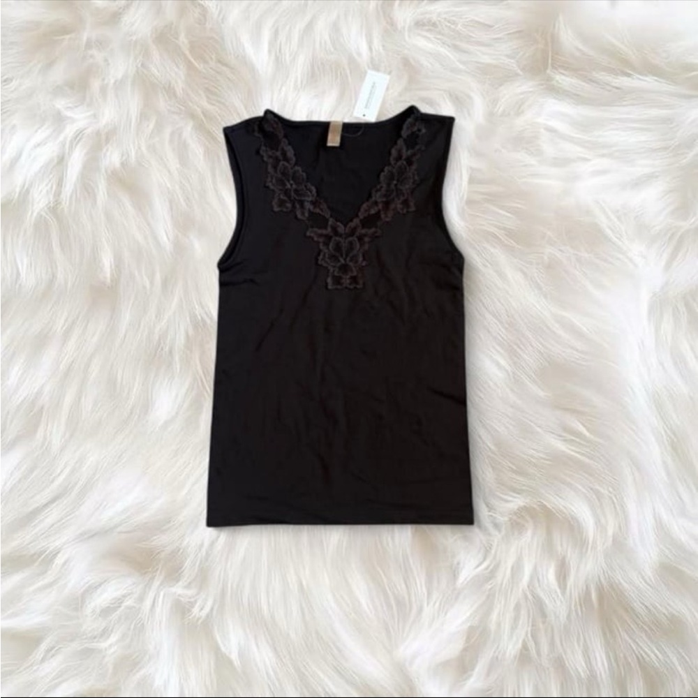 Banana Republic Brown Lace Trim Tank Top